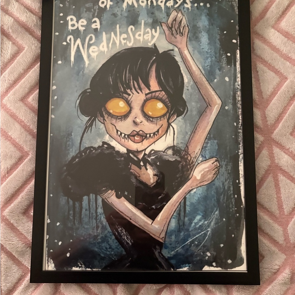 Gothic Character Art Poster with Black Frame